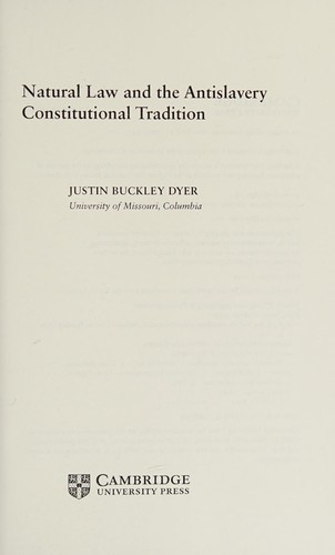 Natural Law and the Antislavery Constitutional Tradition