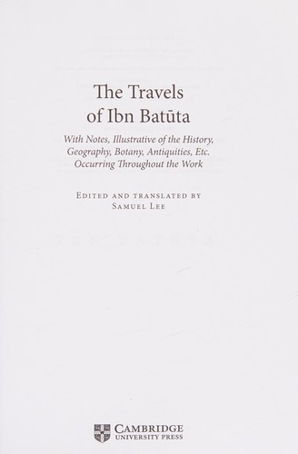 The Travels of Ibn Batuta