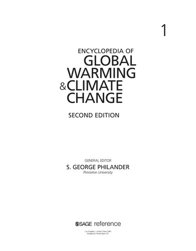 Encyclopedia of Global Warming and Climate Change, Second Edition