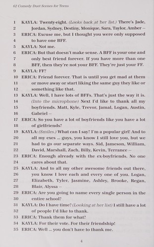 62 Comedy Duet Scenes for Teens