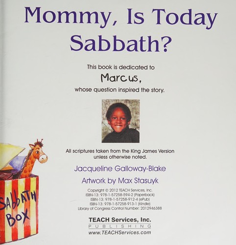 Mommy, Is Today Sabbath? (Asian Edition)