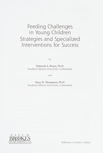 Feeding Challenges in Young Children