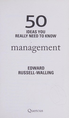 50 Management Ideas You Really Need to Know