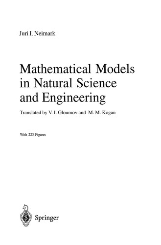 Mathematical Models in Natural Science and Engineering (Softcover Reprint of the Original 1st 2003)