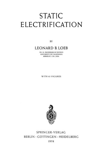 Static Electrification (Softcover Reprint of the Original 1st 1958)