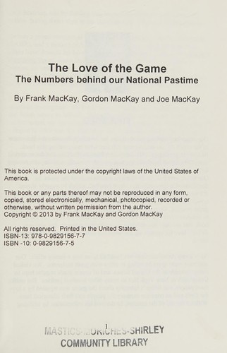 The Love of the Game