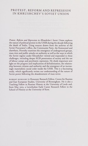 Protest, Reform and Repression in Khrushchev's Soviet Union