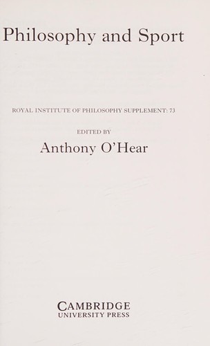 Philosophy and Sport