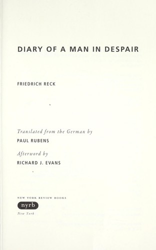 Diary of a Man in Despair