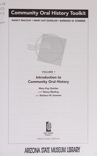 Managing a Community Oral History Project