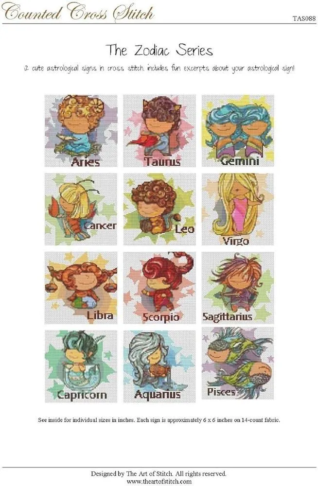 The Zodiac Series Cross Stitch Book