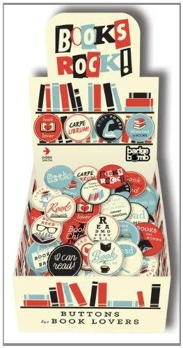 Books Rock! Badge Box : Buttons for Book Lovers