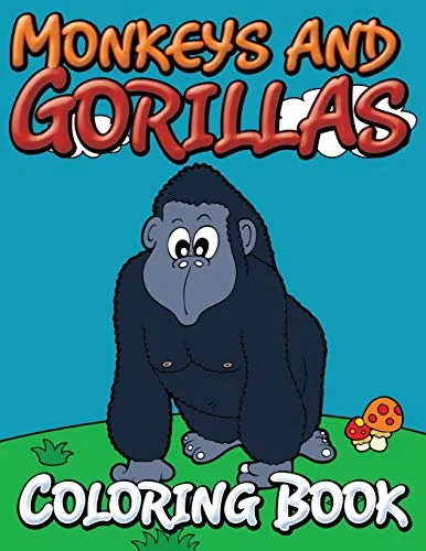 Monkeys and Gorillas Coloring Book