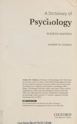 A Dictionary of Psychology