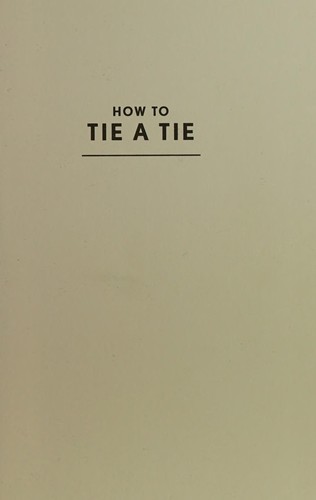How to Tie a Tie