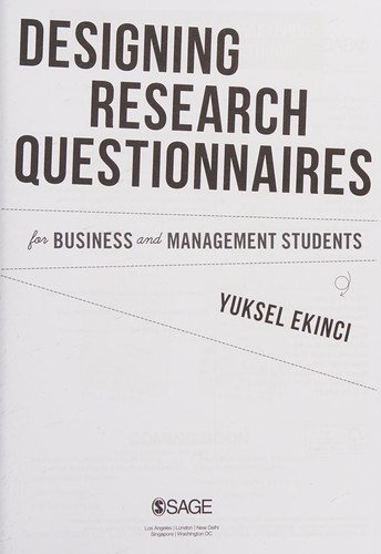 Designing Research Questionnaires for Business and Management Students