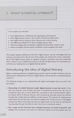 Digital Literacy Skills for FE Teachers