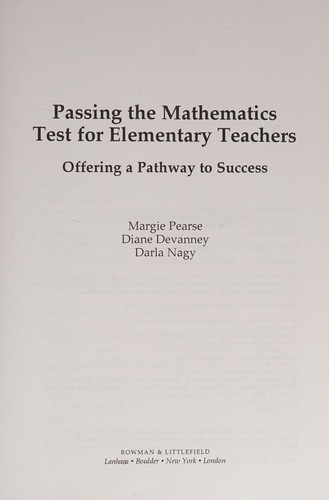 Passing the Mathematics Test for Elementary Teachers