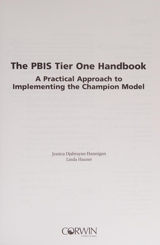 The PBIS Tier One Handbook