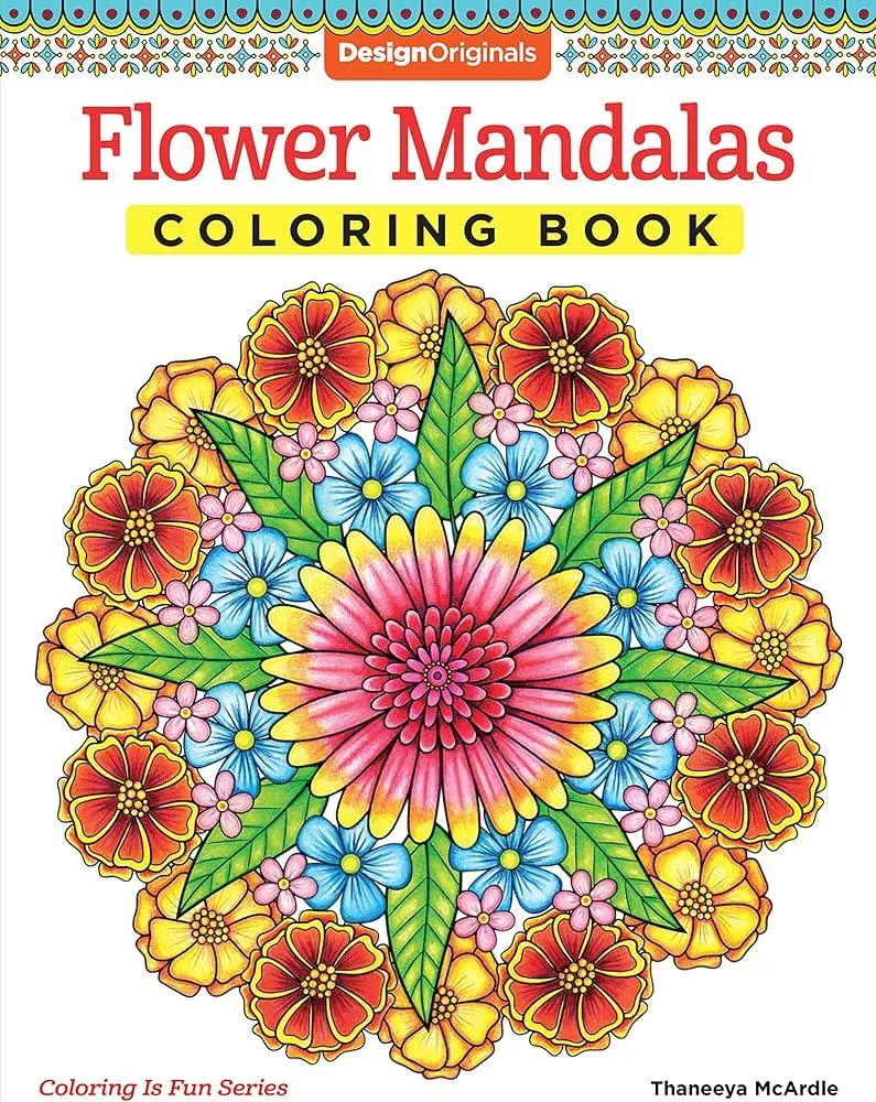 Flower Mandalas Coloring Book