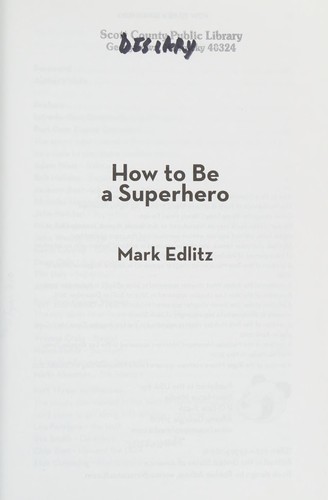 How to Be a SuperHero (hardback)