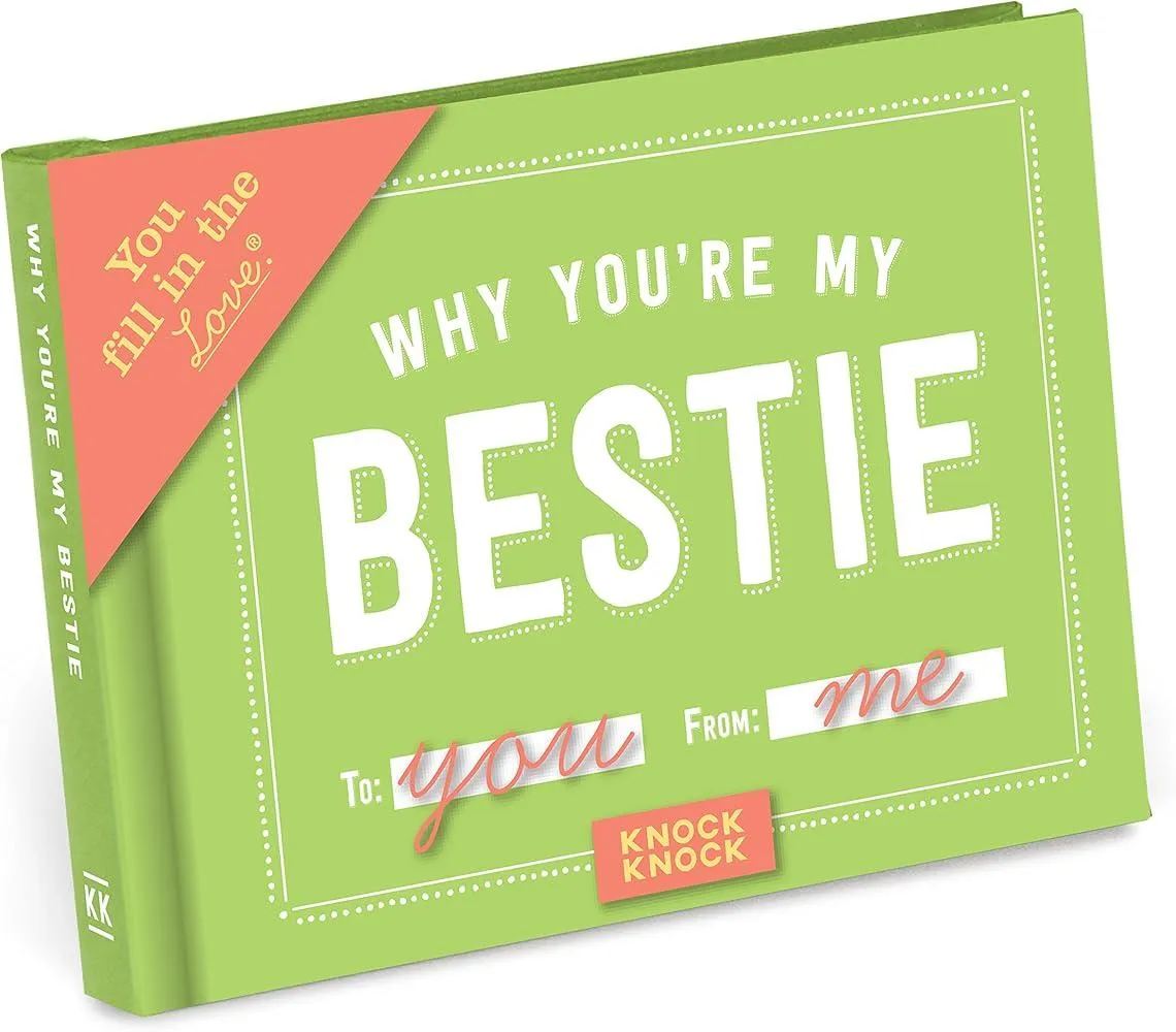 Knock Knock Why You're My Bestie Book Fill in the Love Fill-in-the-Blank Book & Gift Journal