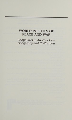 World Politics of Peace and War