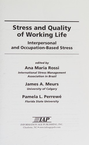 Stress and Quality of Working Life