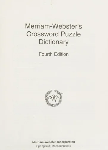 Merriam Webster's Crossword Puzzle Dictionary