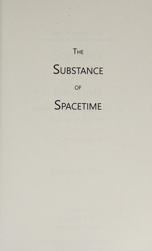 The Substance of Spacetime