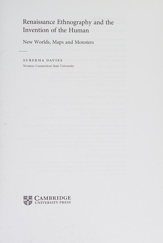 Renaissance Ethnography and the Invention of the Human