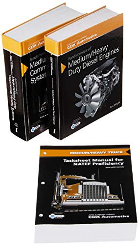 Fundamentals Of Medium/Heavy Duty Commercial Vehicle Systems, Fundamentals Of Medium/Heavy Duty Diesel Engines, Accompanying Tasksheet Manual, AND 2 Year Access To MHT ONLINE