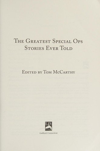 The Greatest Special Ops Stories Ever Told
