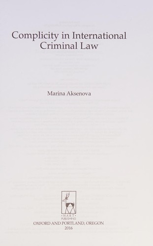 Complicity in International Criminal Law