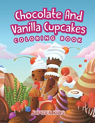 Chocolate And Vanilla Cupcakes Coloring Book