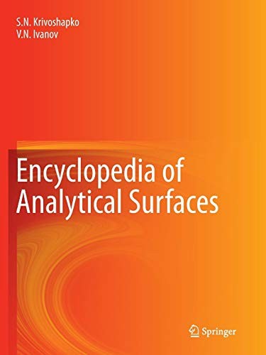 Encyclopedia of Analytical Surfaces (Softcover Reprint of the Original 1st 2015)