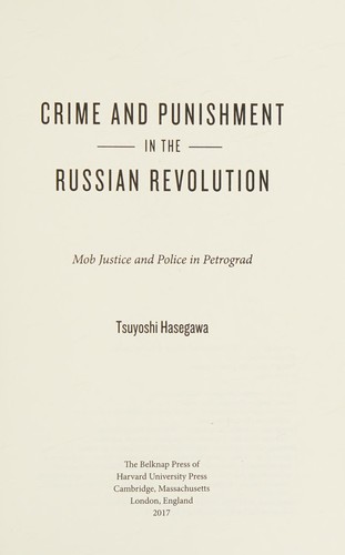Crime and Punishment in the Russian Revolution