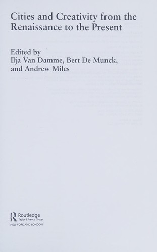 Cities and Creativity from the Renaissance to the Present