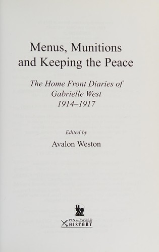 Menus, Munitions and Keeping the Peace