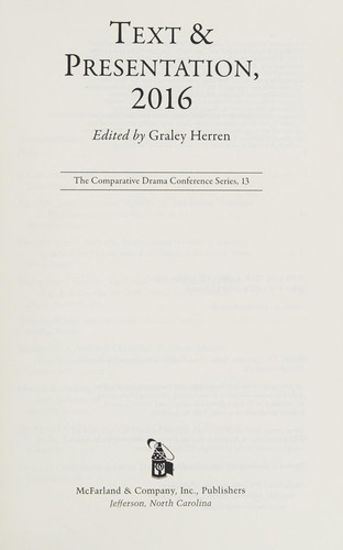 Text & Presentation, 2016