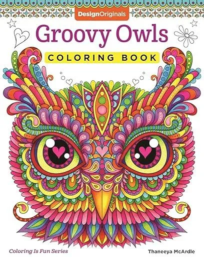 Groovy Owls Coloring Book