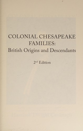 Colonial Chesapeake Families