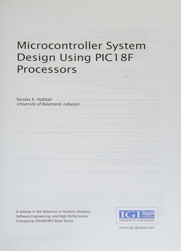 Microcontroller System Design Using PIC18F Processors