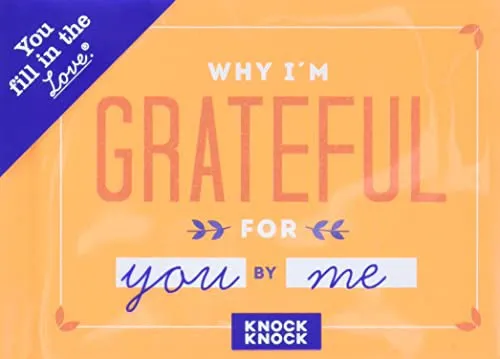 Knock Knock Why I’m Grateful for You Book Fill in the Love Fill-in-the-Blank Book & Gift Journal