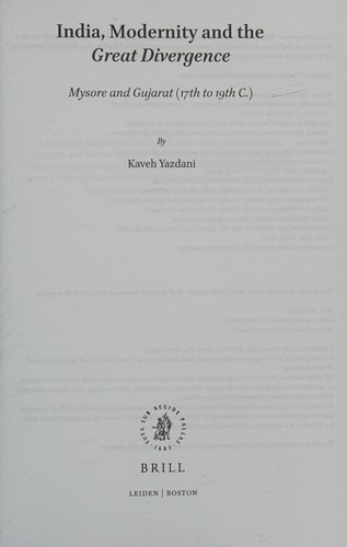 India, Modernity and the Great Divergence