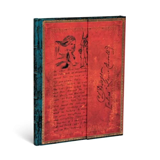 Lewis Carroll, Alice in Wonderland Ultra Unlined Hardcover Journal (Wrap Closure)