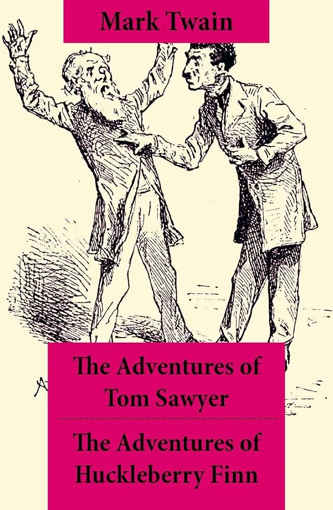 Four Adventures : simpler time. Collected here in one omnibus edition are all four of the books in this series: The Adventures of Tom Sawyer, The Adventures of Huckleberry Finn, Tom Sawyer Abroad, and