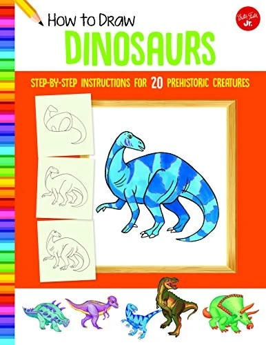 How to Draw Dinosaurs : Step-by-step instructions for 20 prehistoric creatures