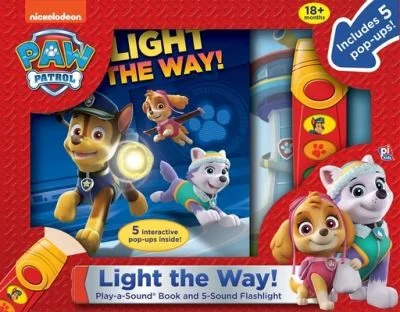 Nickelodeon PAW Patrol: Light the Way! Play-a-Sound Book and 5-Sound Flashlight