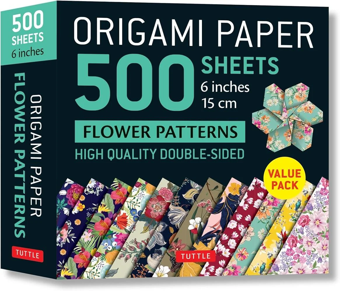 Origami Paper 500 sheets Flower Patterns 6" (15 cm) : Tuttle Origami Paper: Double-Sided Origami Sheets Printed with 12 Different Patterns (Instructions for 6 Projects Included)